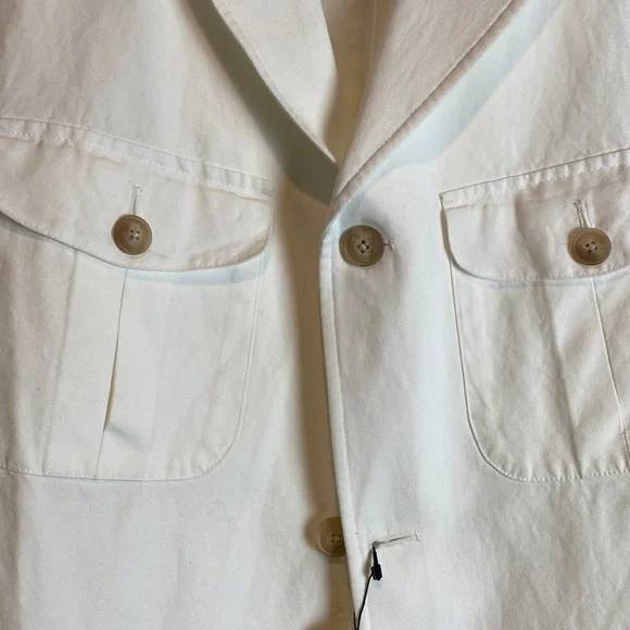 Cremieux Serengeti Collection White Linen Blazer - Picture 4 of 11